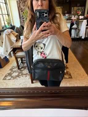 “Gucci”PVC & LeatherCrossbody Bag. Not sure if bag is real